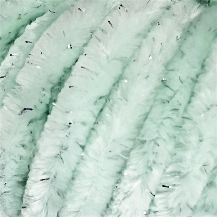 Sparkly chenille yarn